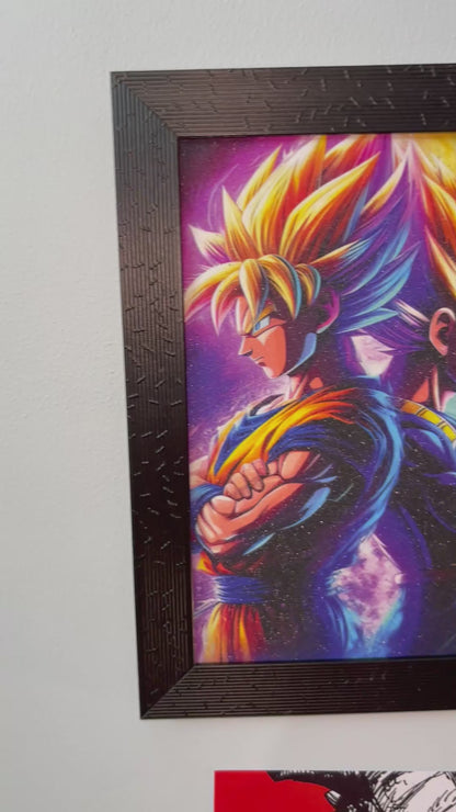 Goku and Vegeta || Dragon Ball Z || Glittery Frame