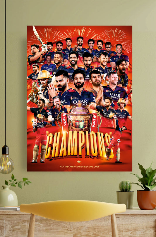 IPL 2025 Champions || RCB Poster