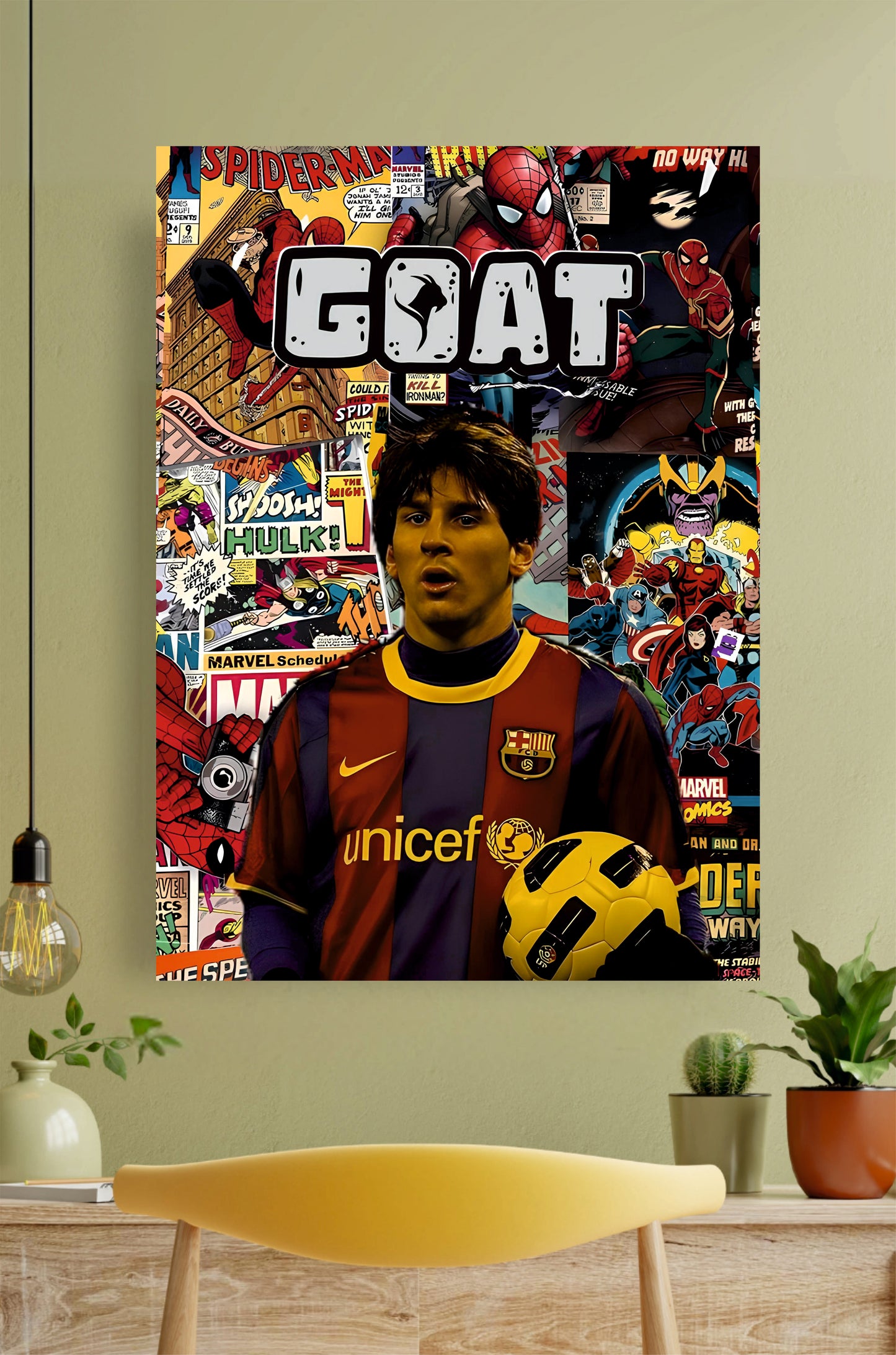 Messi x Avengers Collage Poster #2 || Sports Poster