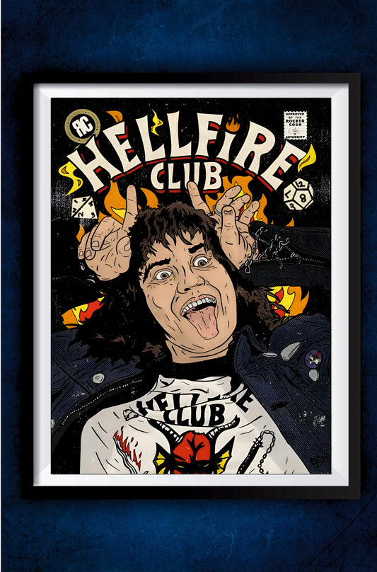 Eddie Munson Hellfire Club Poster || Stranger Things Posters