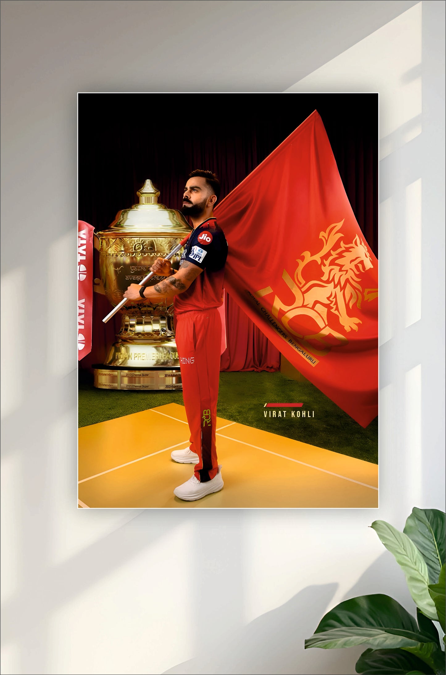 Virat Kohli Poster #2 ||  Rcb Flag Poster